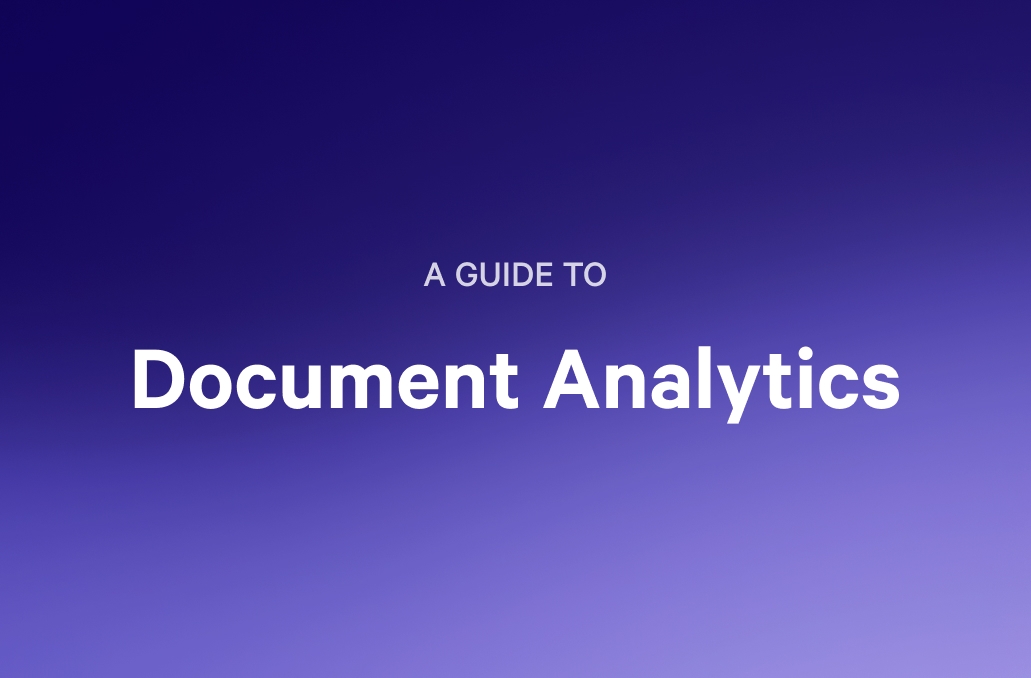 a guide to document analytics is written on a purple background .