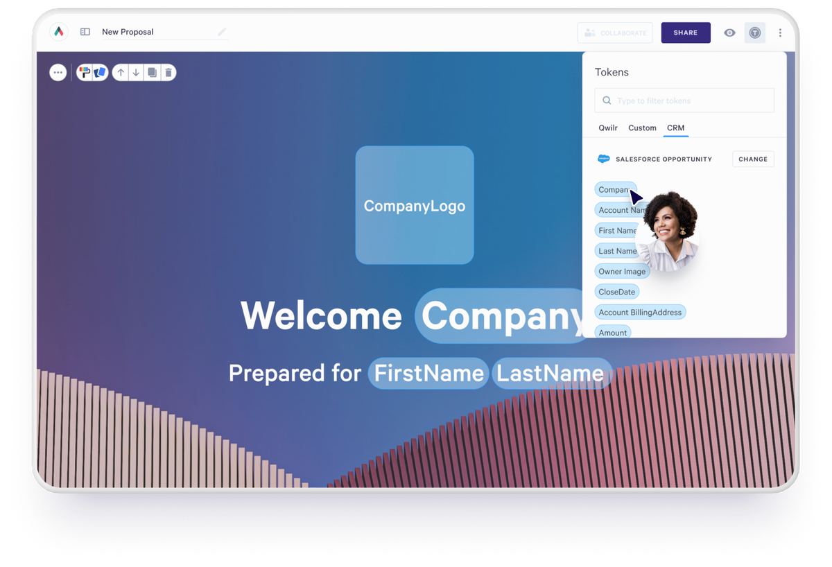a computer screen that says welcome company prepared for firstname lastname