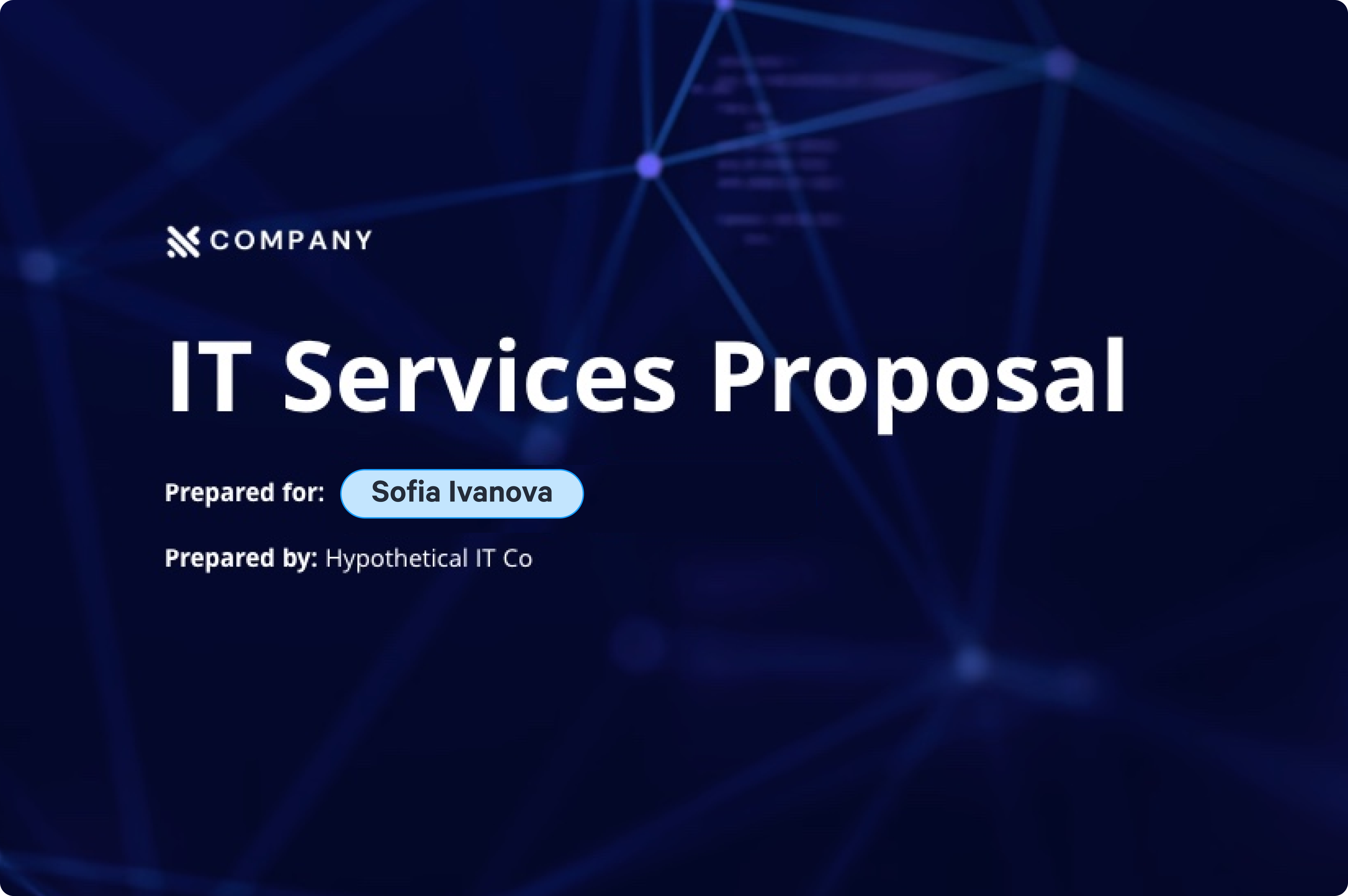 it services proposal prepared for sofia ivanova by hypothetical it co