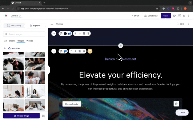 a screenshot of a website that says `` elevate your efficiency '' .