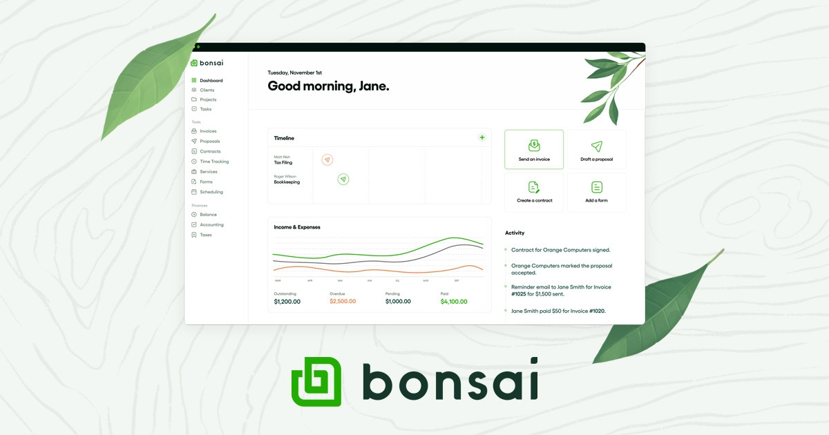 Bonsai proposal interface