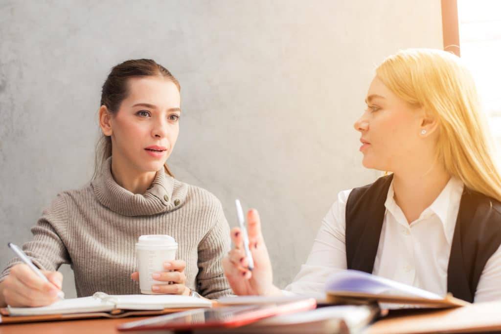 sales women working together