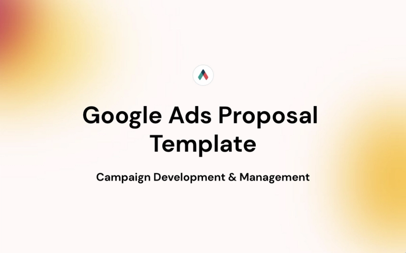Preview of Google Ads Proposal Template