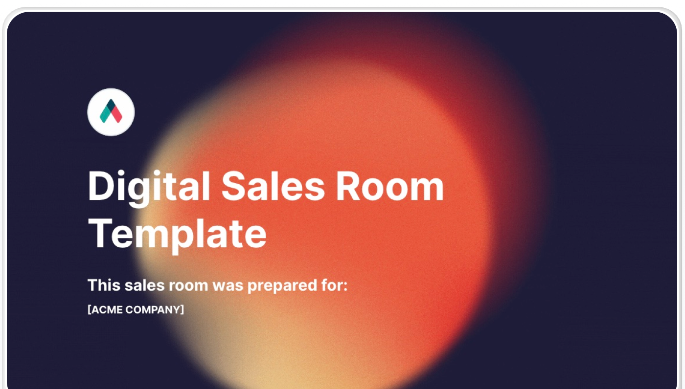 digital sales room template preview