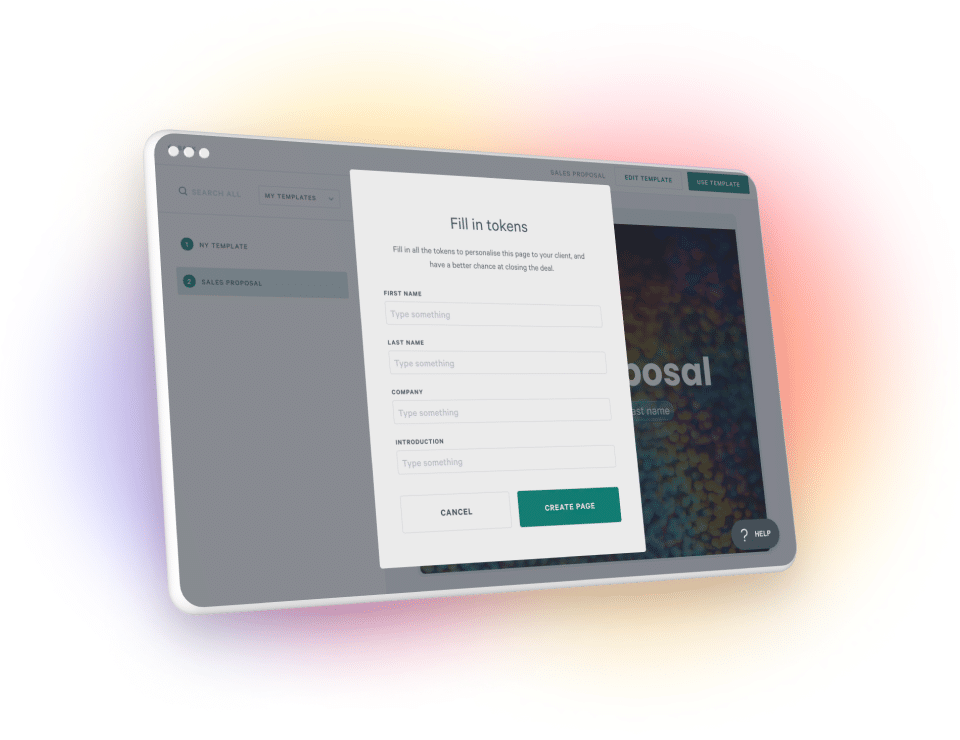 Use tokens to personalize your proposals and increase your chances of closing deals