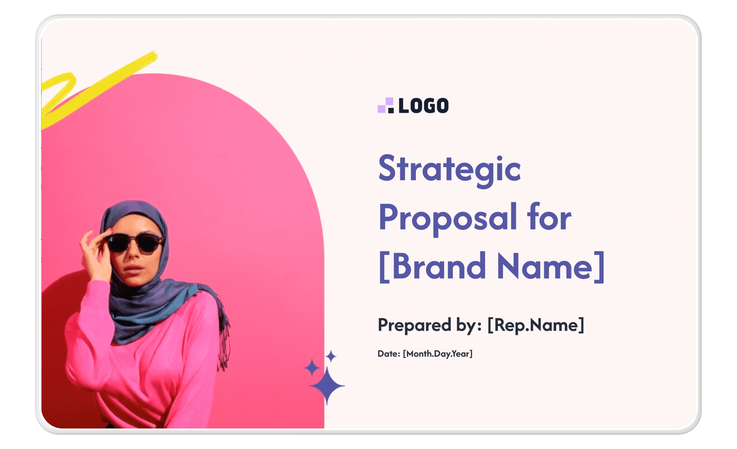 strategic proposal for [ brand name ] prepared by : [ rep.name ]