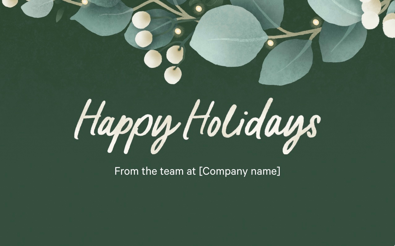 Happy Holidays Card Template