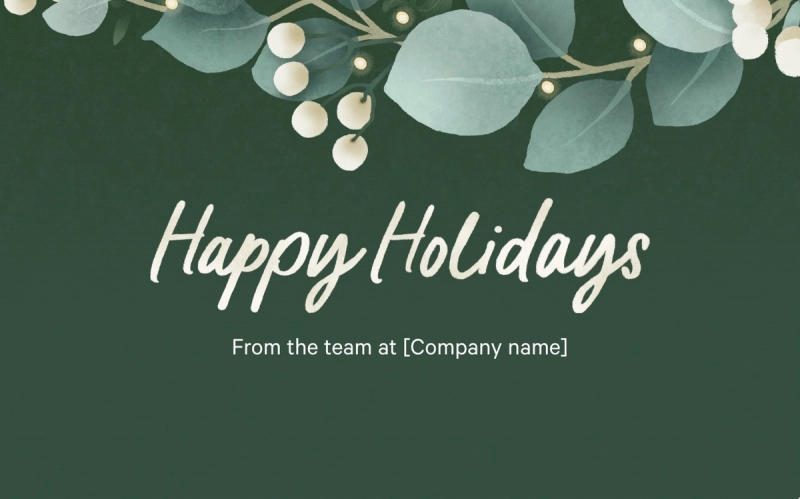 Preview of Happy Holidays Card Template
