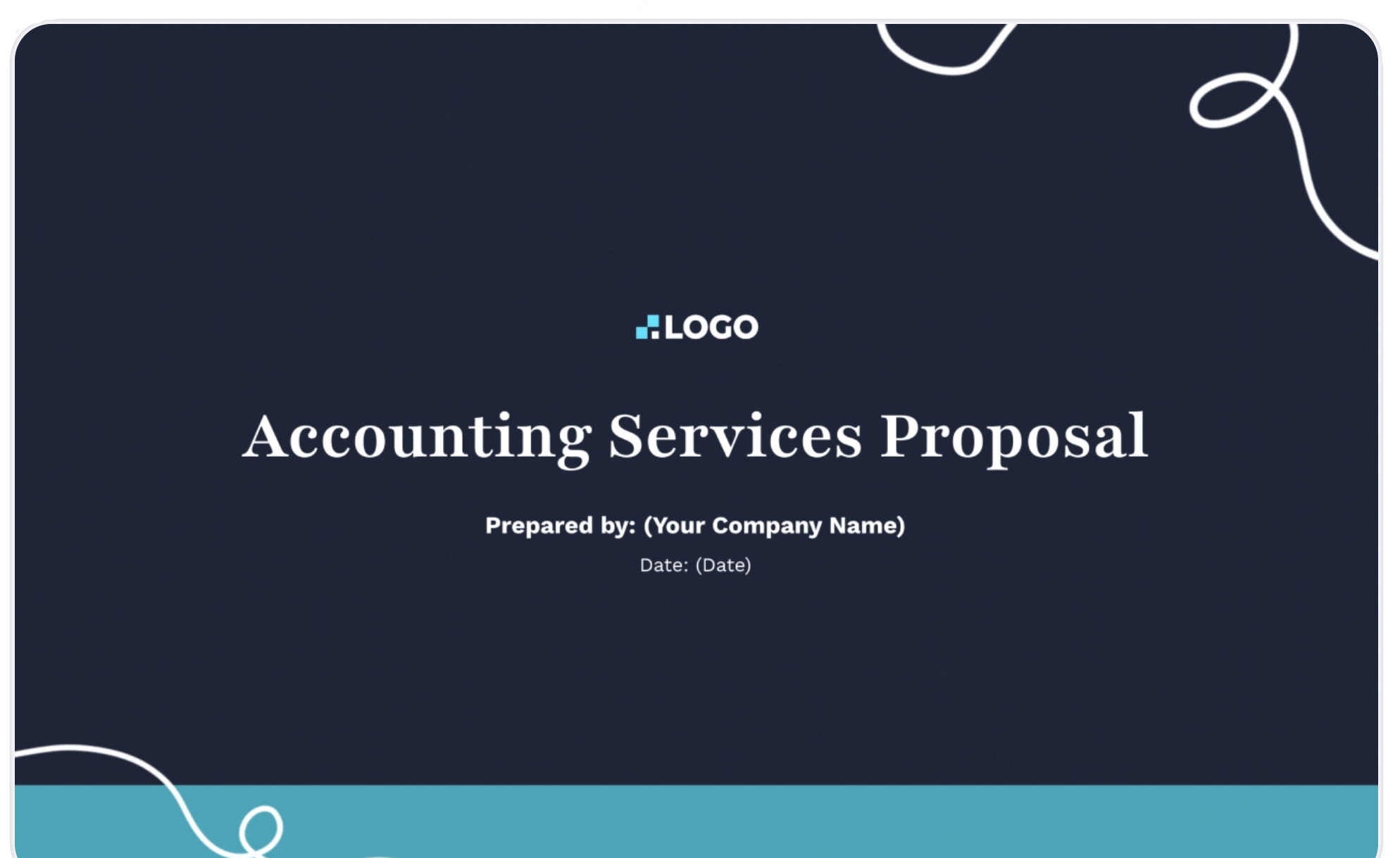 an accounting services proposal is prepared by your company name