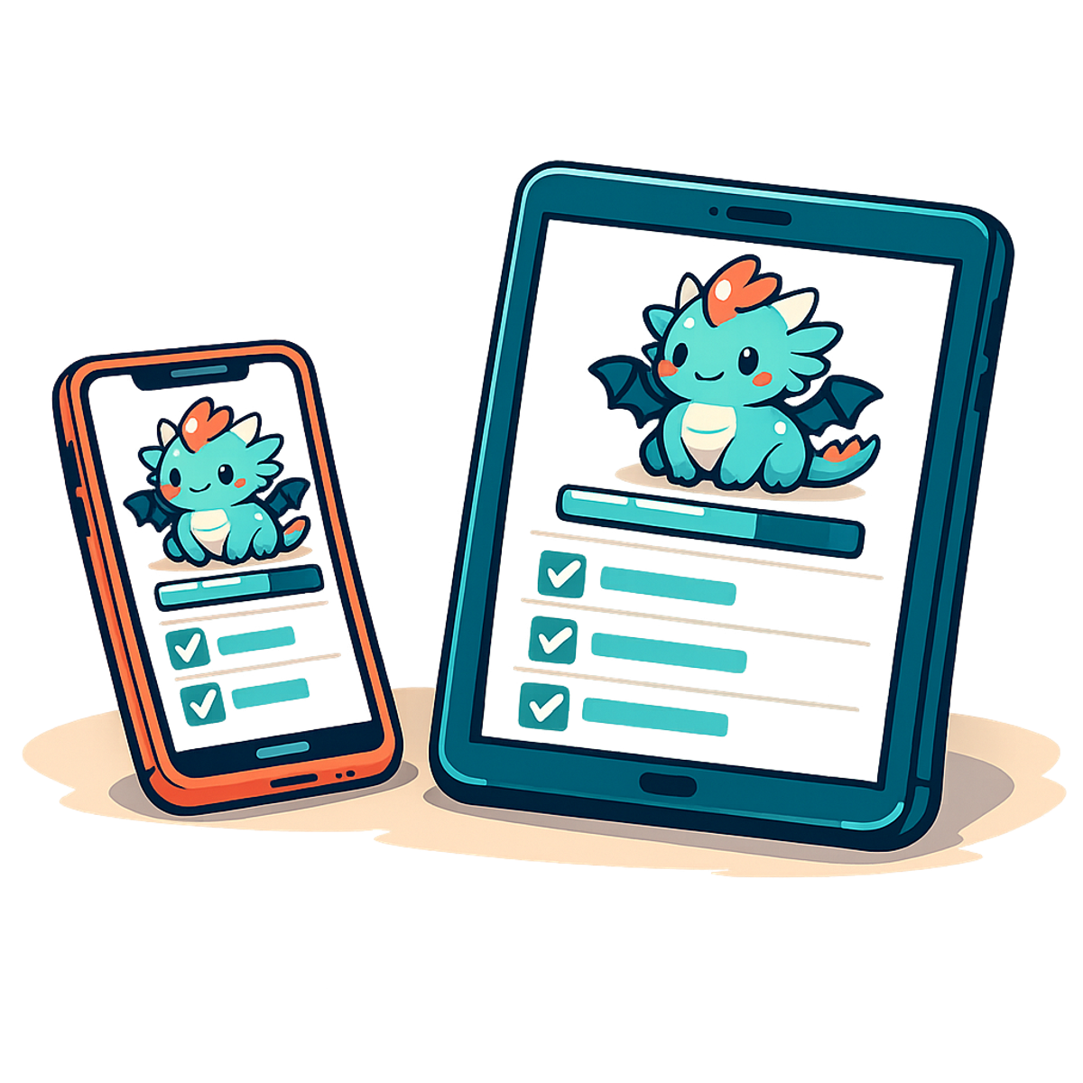 Chore Battles shown on a phone and a tablet