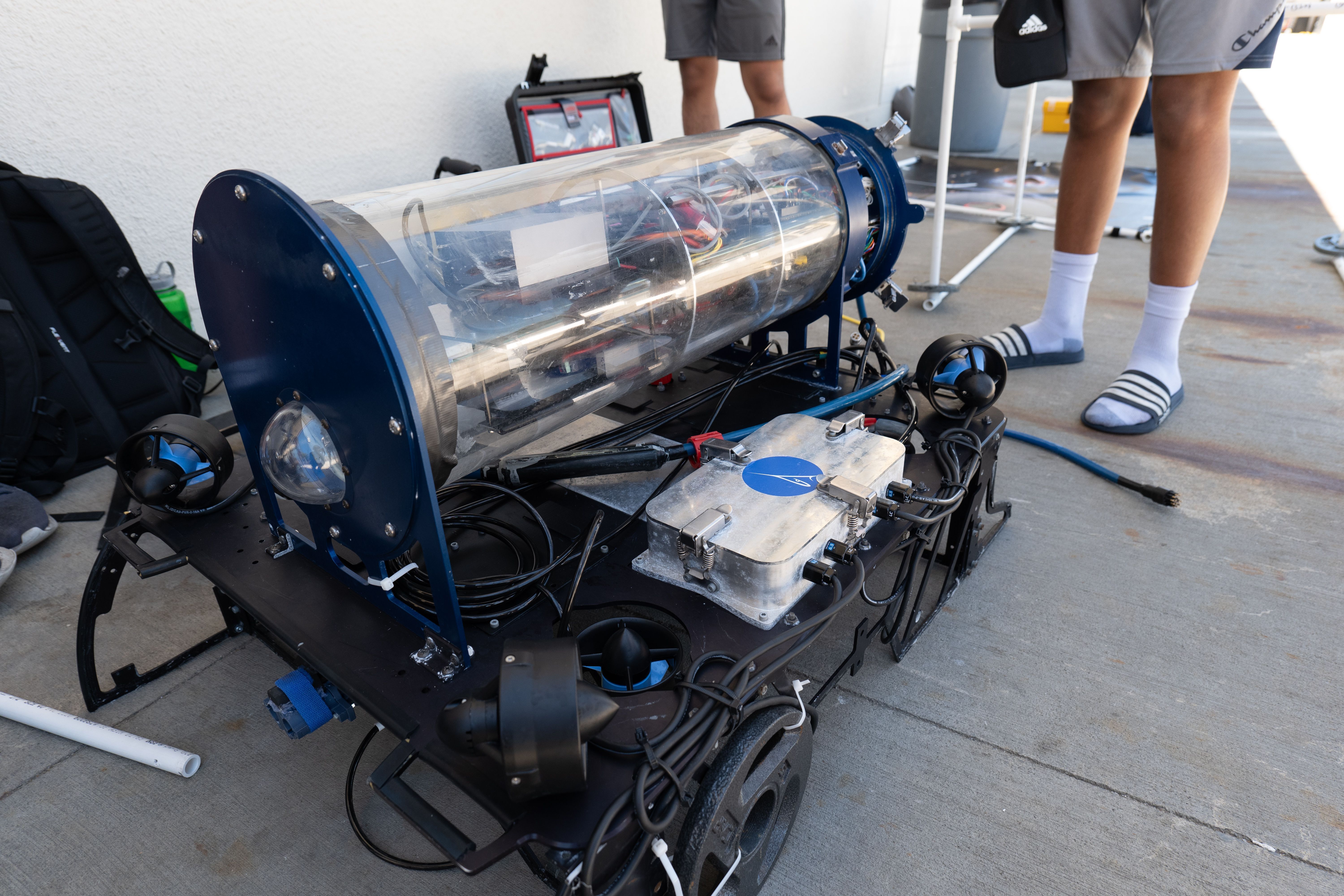 Our AUV, Marlin V2, in our simulator