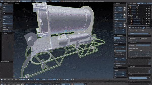 A model of our AUV, Marlin V3, in our CAD software