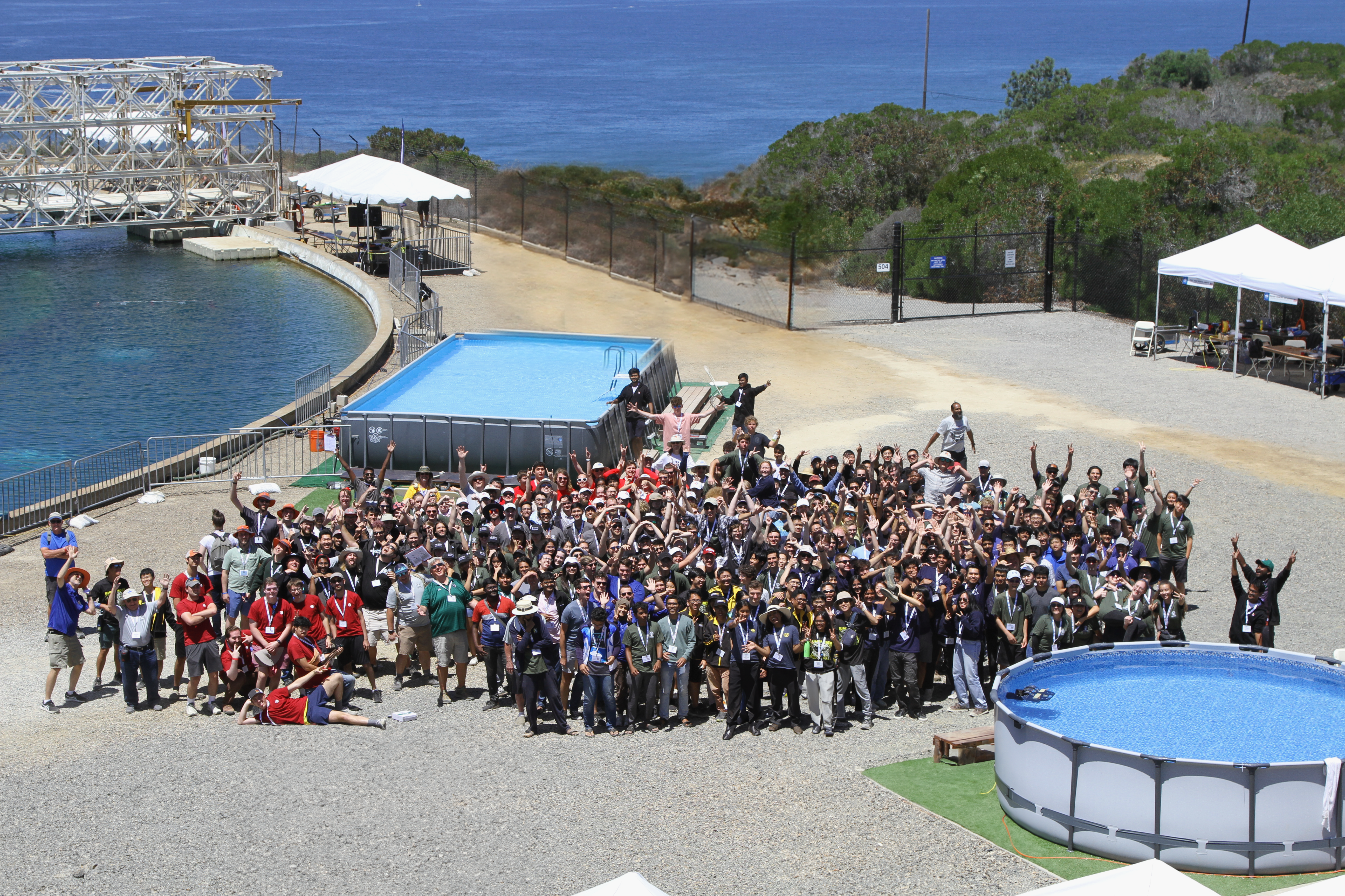 A crowd of people at RoboSub 2017