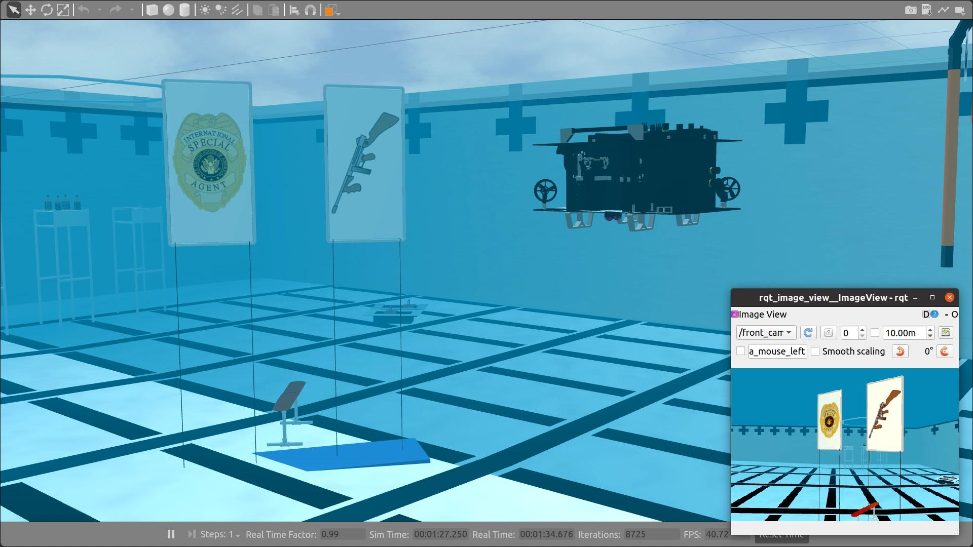 Nemo in our simulator, attempting the buoys task