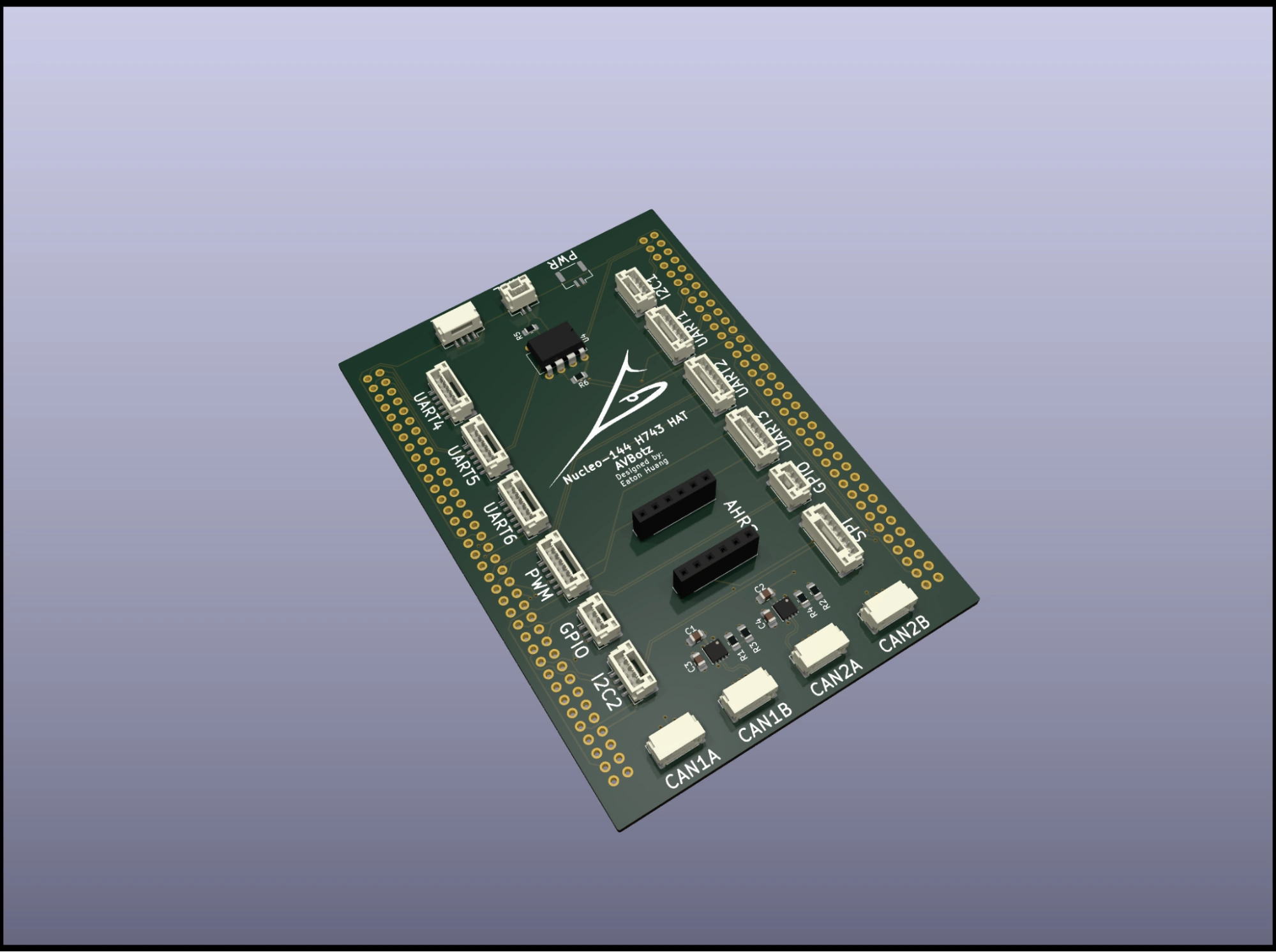 The PCB for Electrical's hat