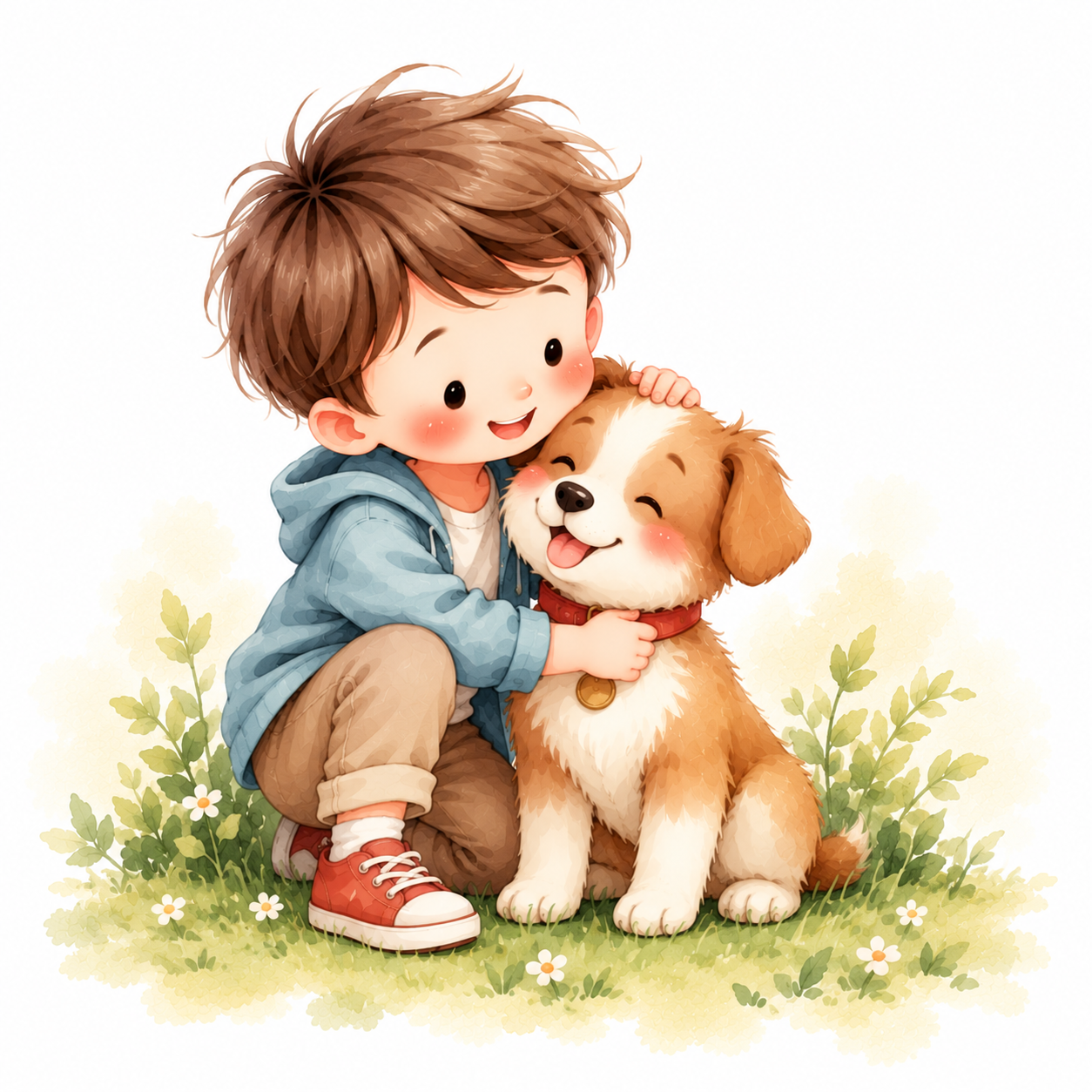 Children practicing the virtue of loyalty.