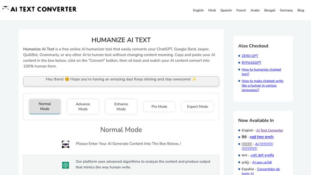 image of AI Text Converter