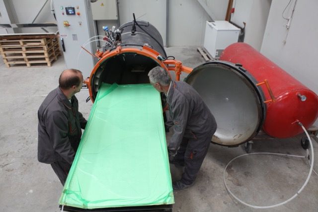 Autoclave cure preparation, TRYGONS composite manufacturing facility