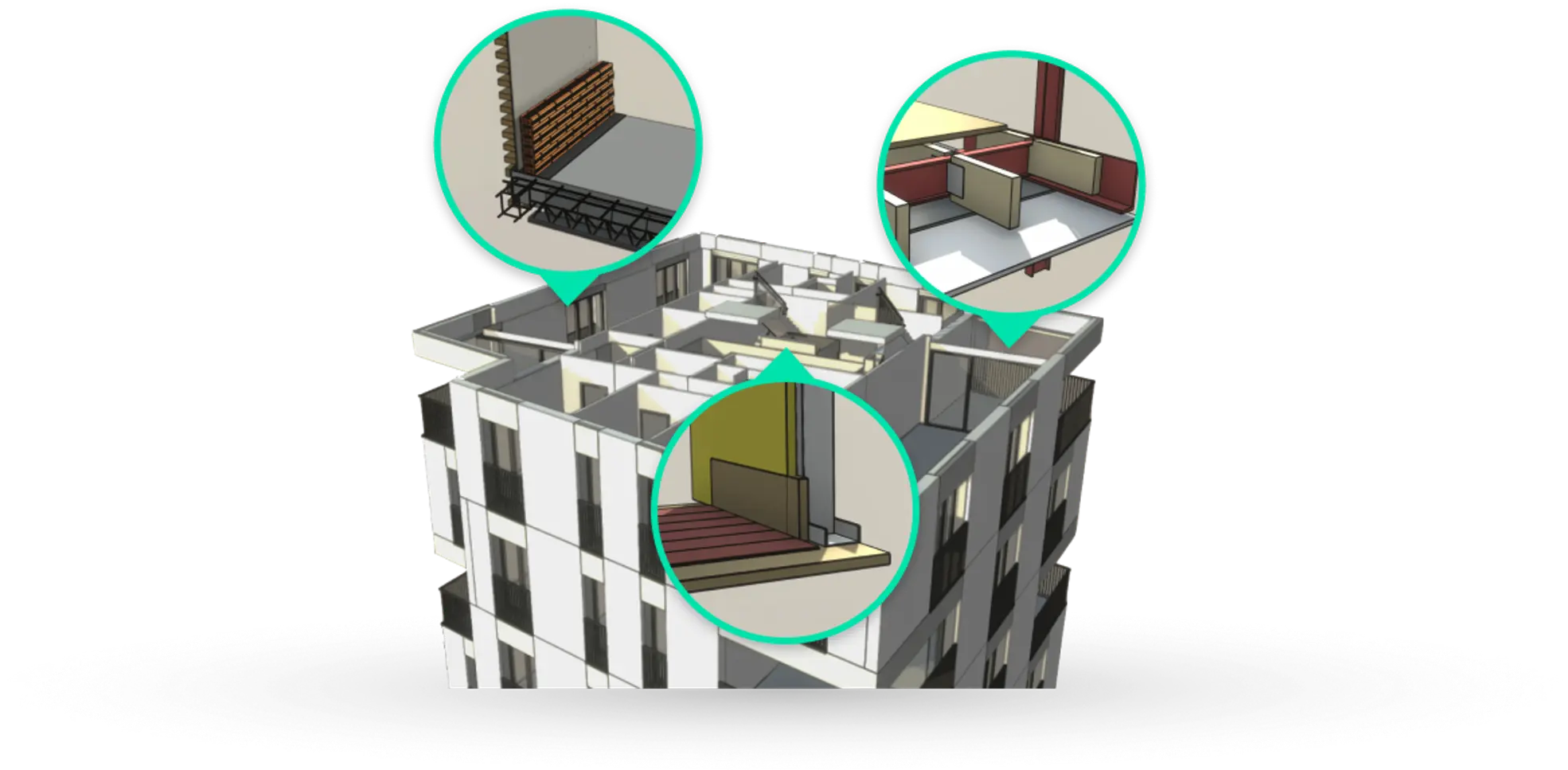 Visual highlights of buidling detailing.