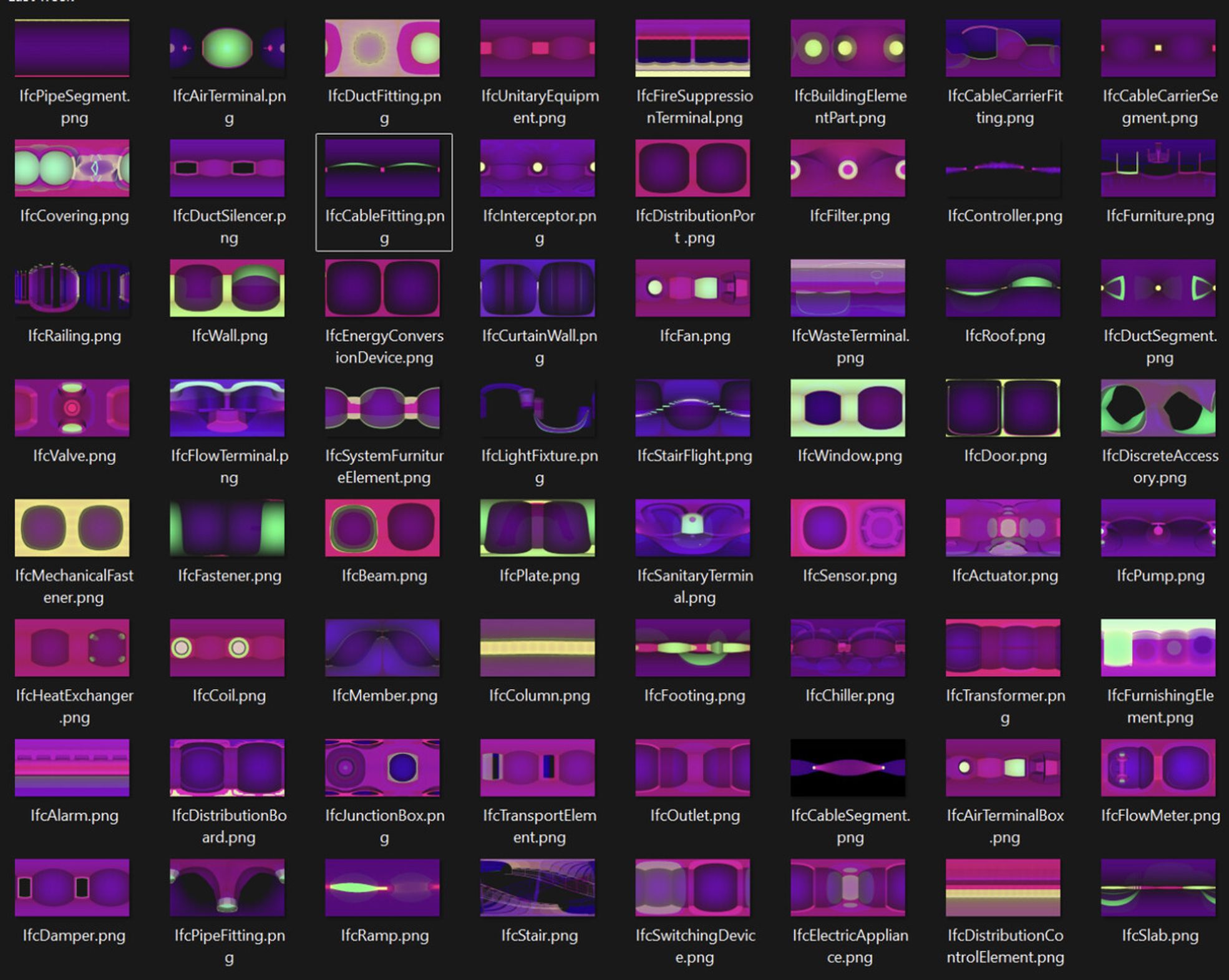 Images of how AI "sees" the 3D model.