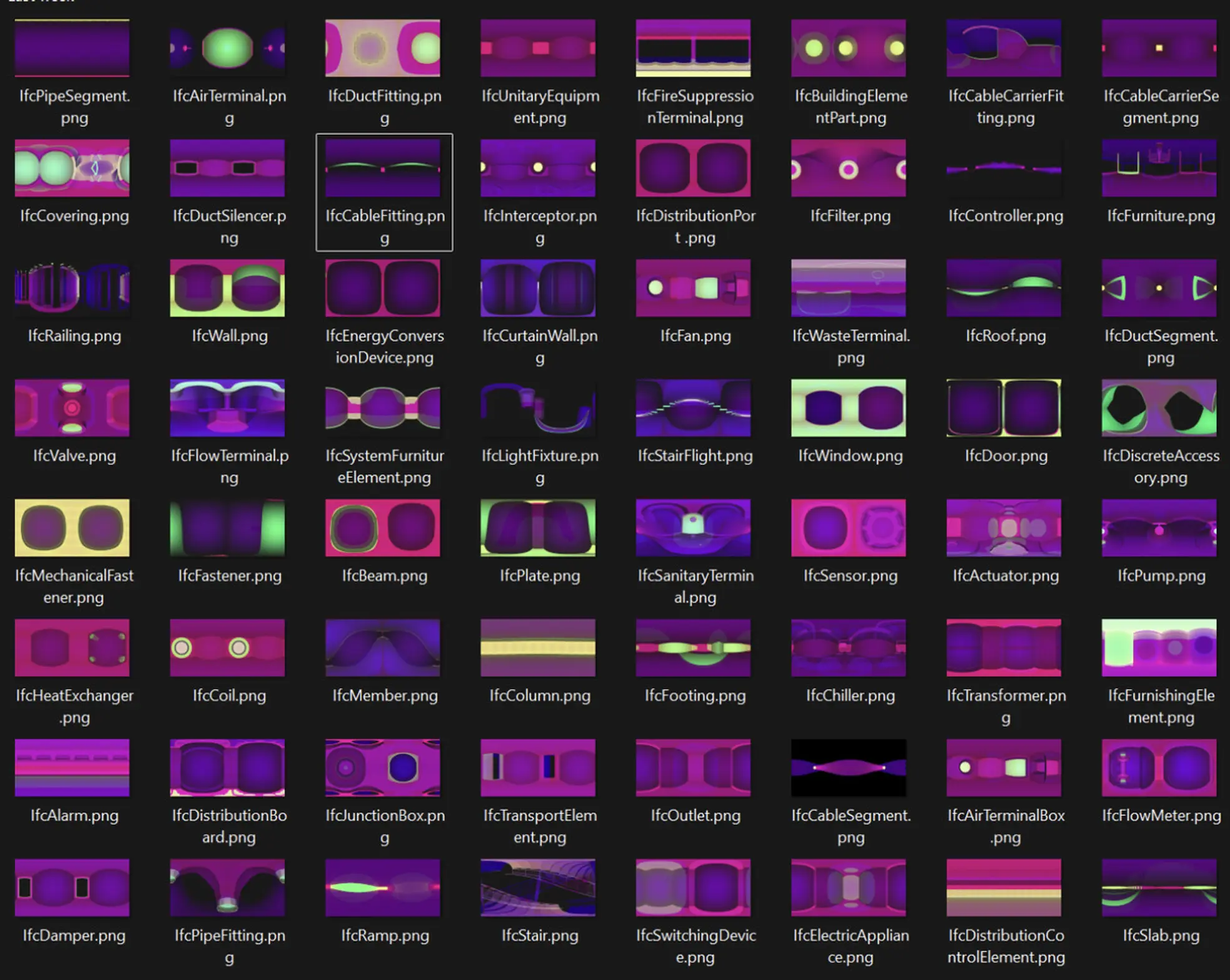 Images of how AI "sees" the 3D model.