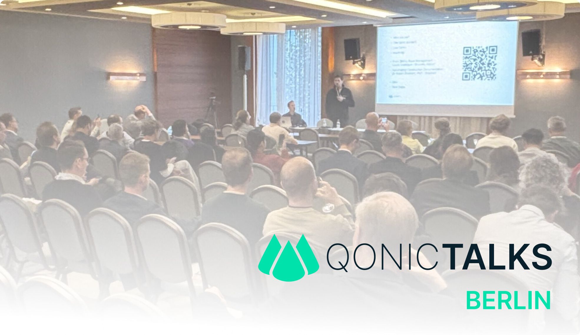 An audience view of the Qonic Talks event in Berlin.