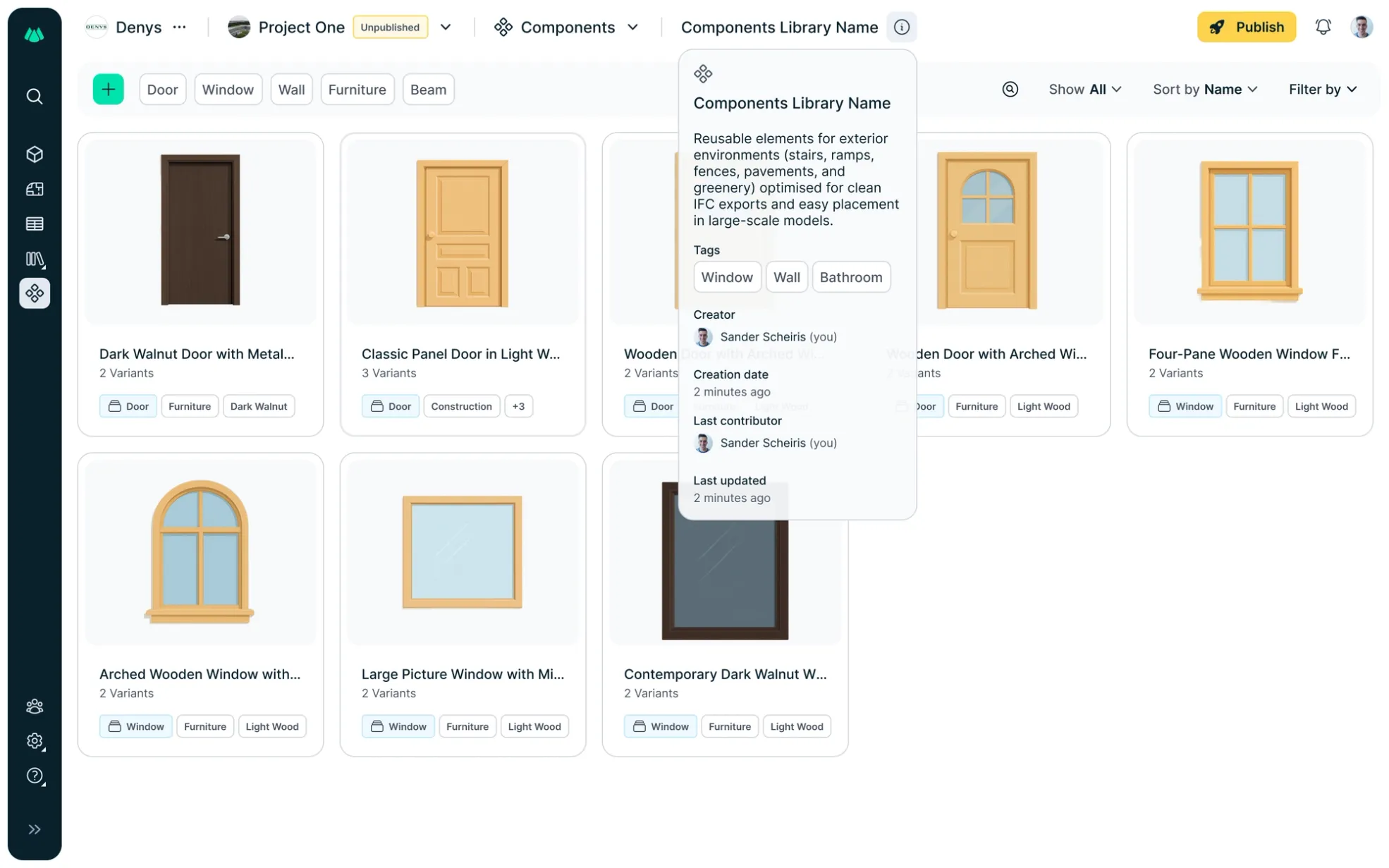 Components in Qonic