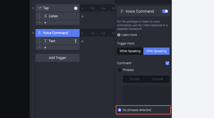 Voice Command Trigger | Voice Prototyping | Learn | ProtoPie