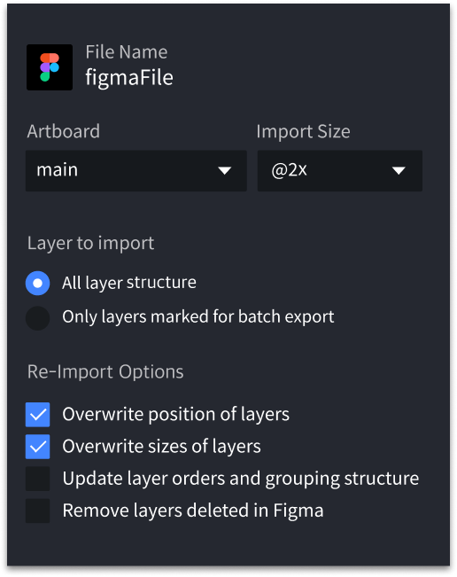 panel figma import