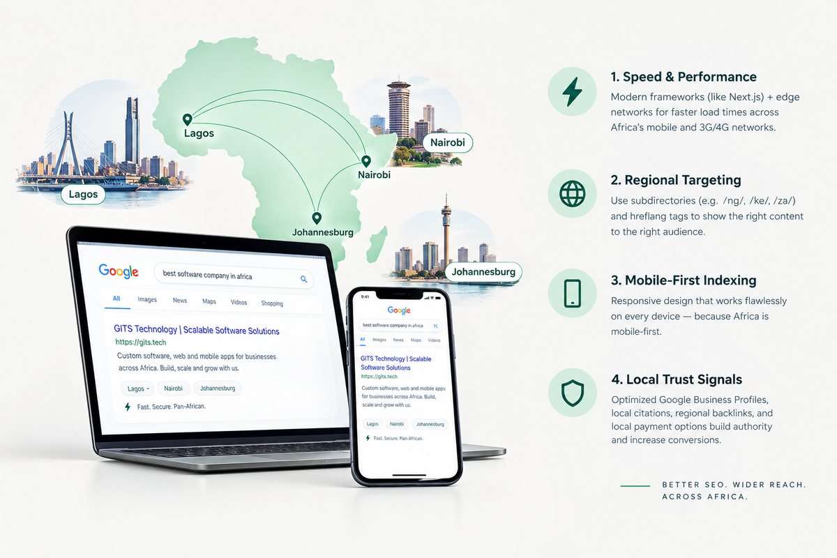 SEO Strategy for African Businesses: How to Rank in Lagos, Nairobi, and Johannesburg