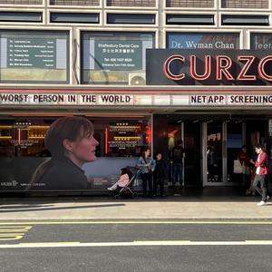 Curzon theatre with titles the worst person in the world and netappscreening