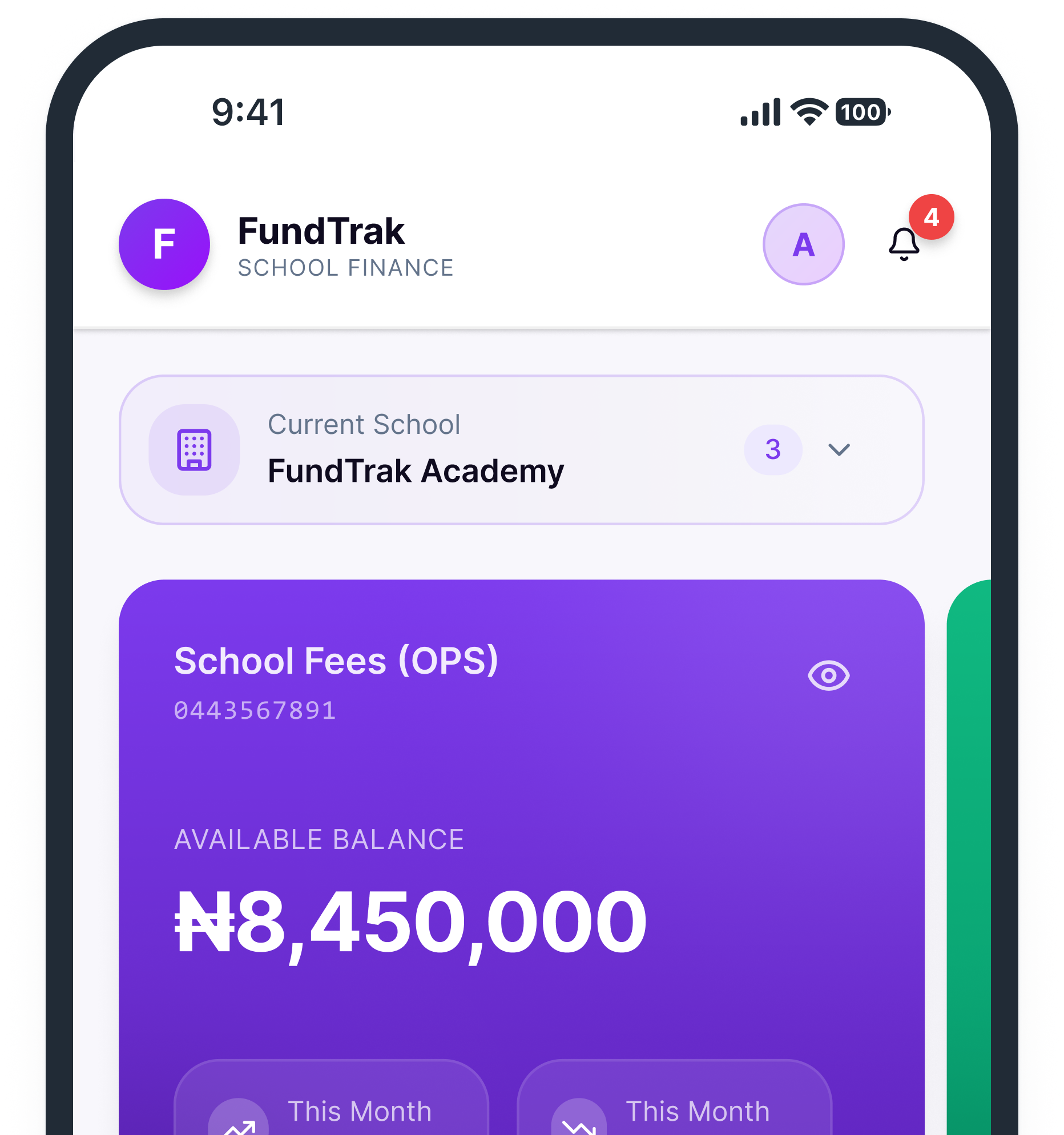 FundTrak expenditure management dashboard showing transfer requests and approval workflow