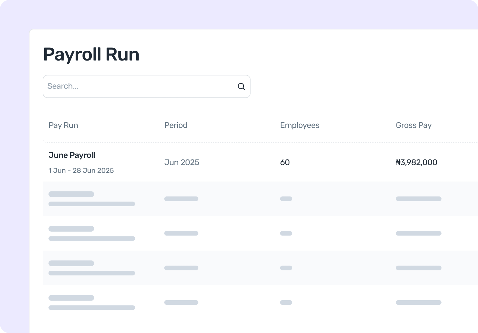 Automatic payroll process