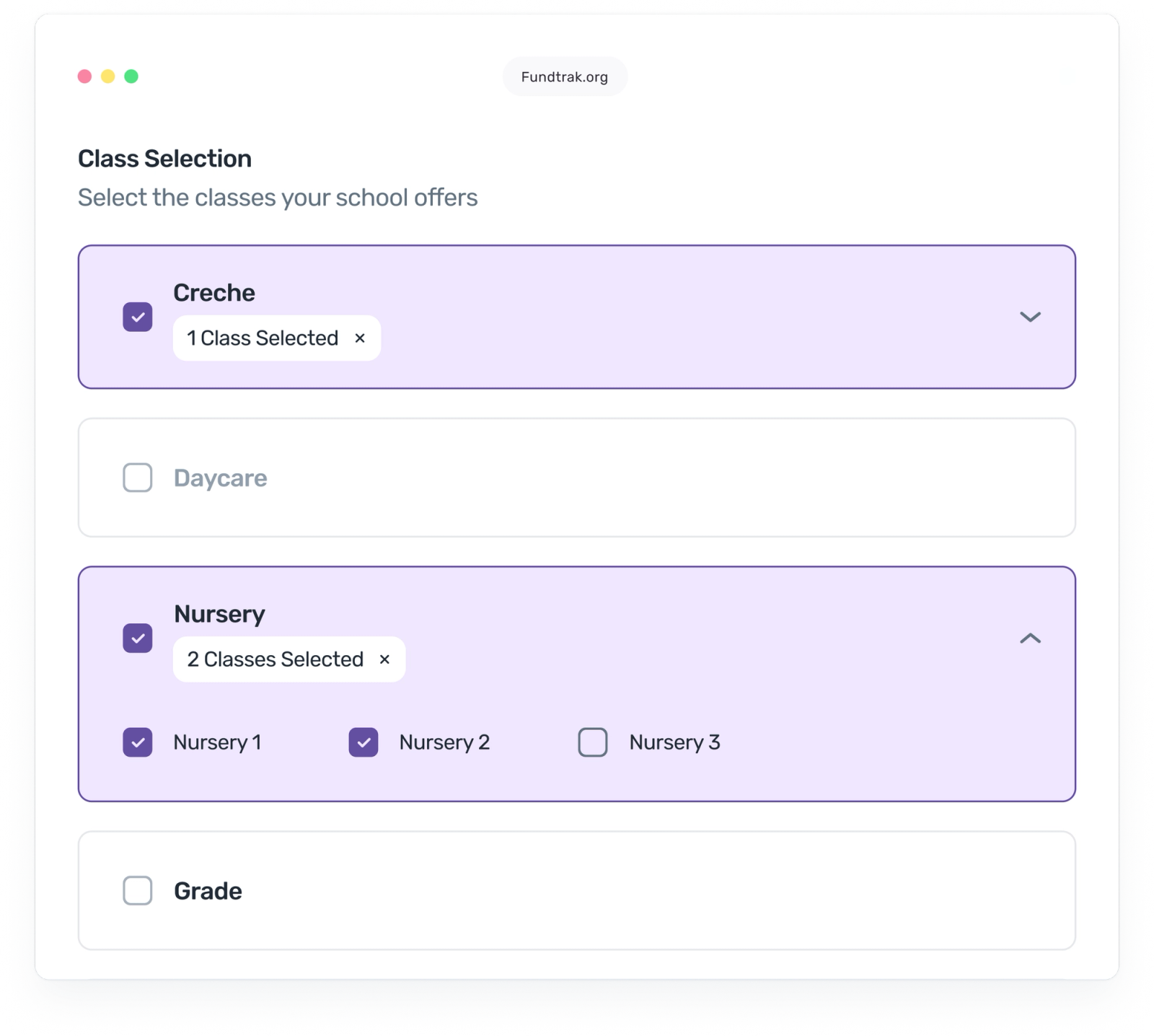 FundTrak fee management dashboard