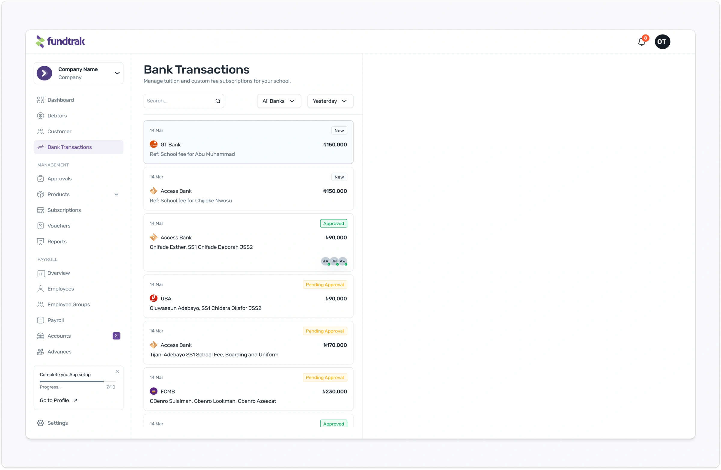 FundTrak Receives the Payment