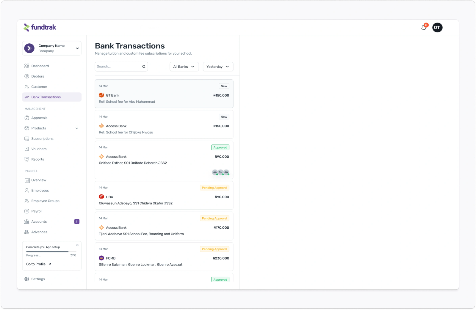  FundTrak Receives the Payment