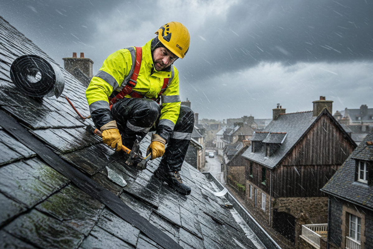 Réparation toiture urgente à Brest : SOS fuite toiture 24h/24 en 2026