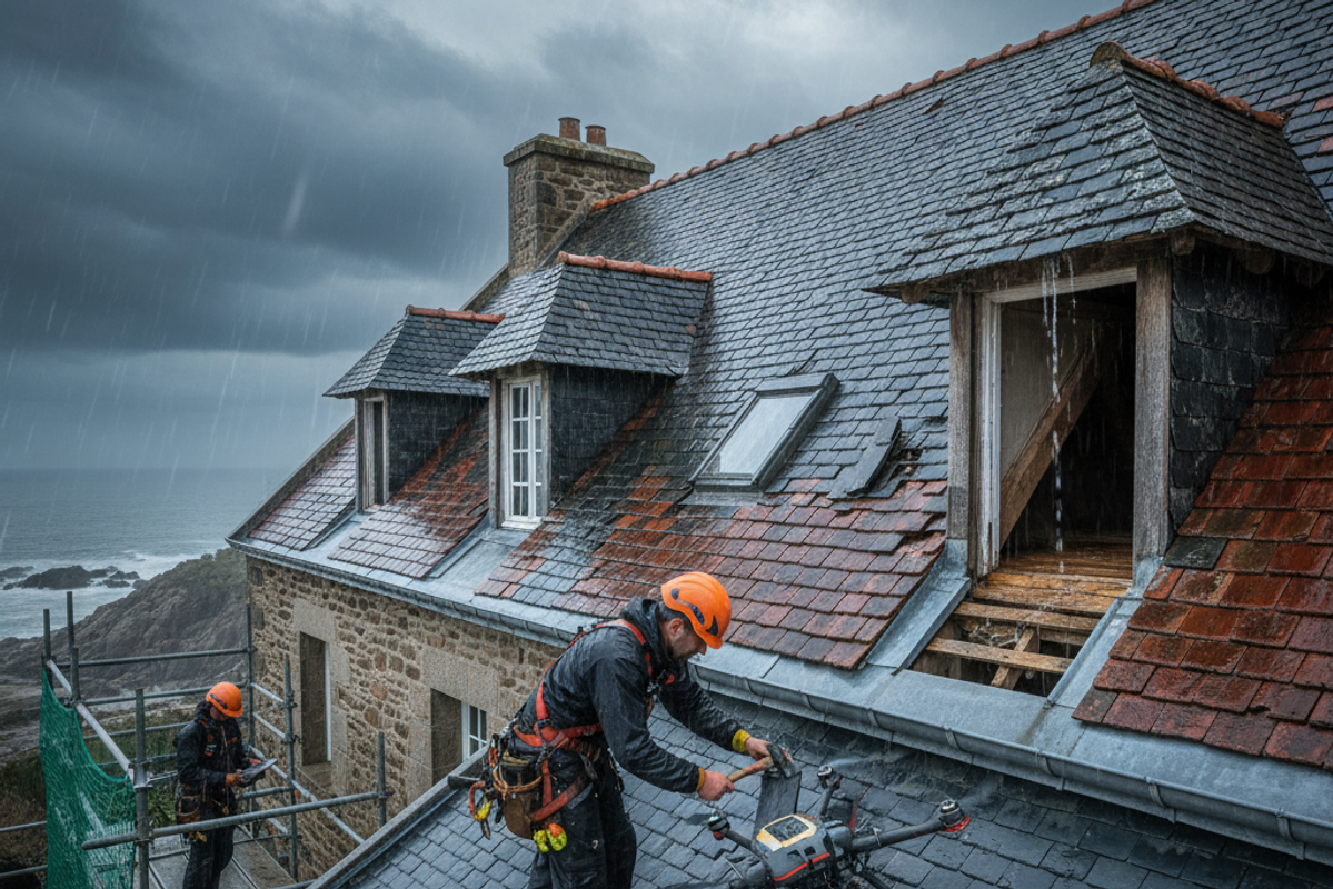 Réparation toiture urgente à Brest en 2026 : Protégez votre habitation dès maintenant