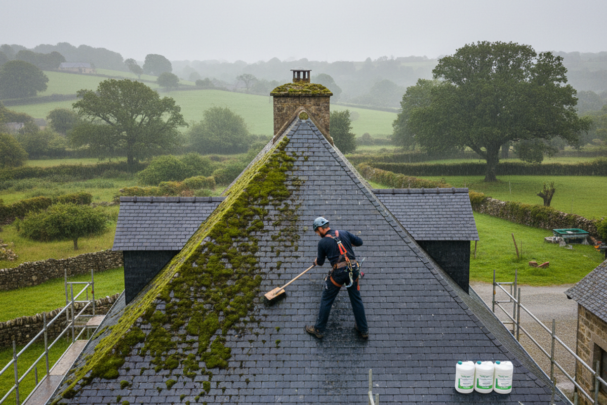 Le Guide Complet du Démoussage de Toiture en Bretagne en 2025