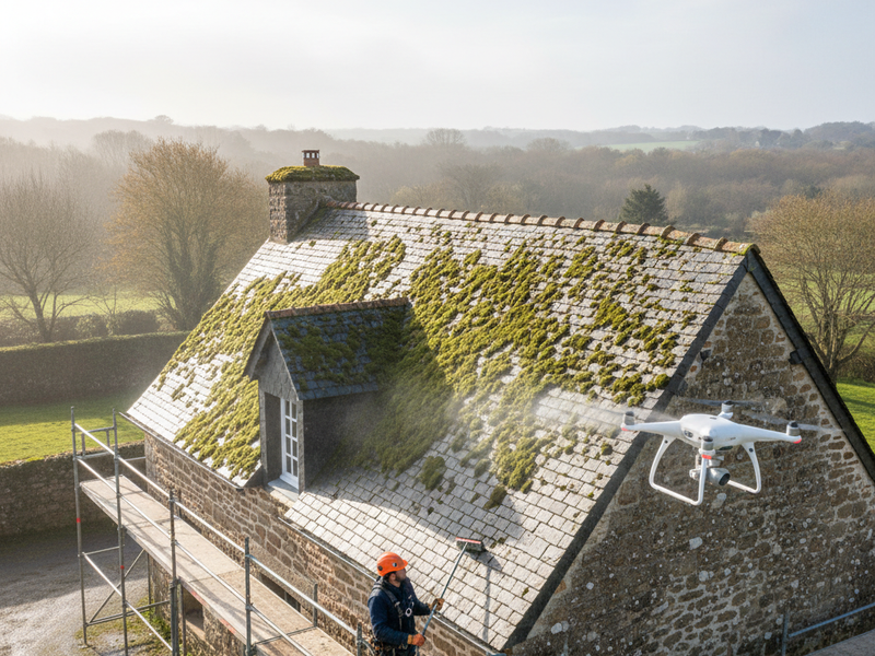 Démoussage Toiture Bretagne 2025 : Guide Complet pour Protéger Votre Maison