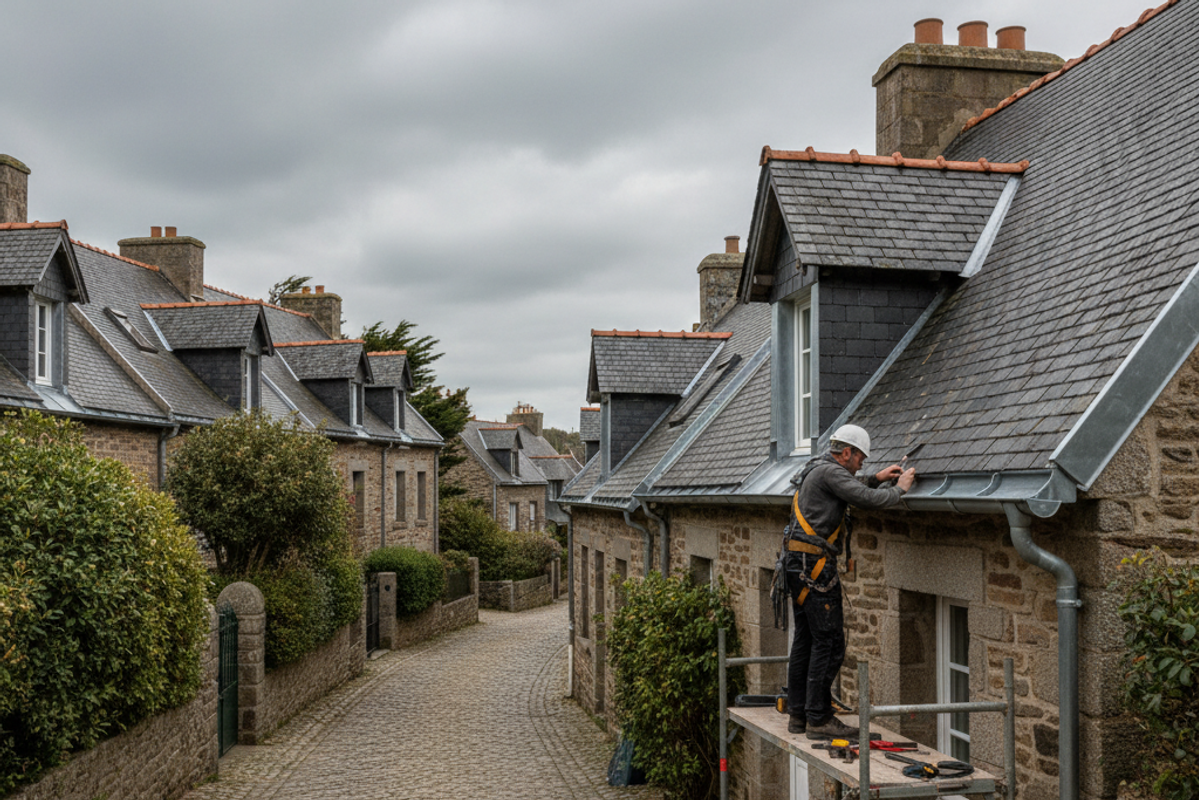 Zinguerie sur mesure à Brest en 2025 : gouttières zinc et chéneaux