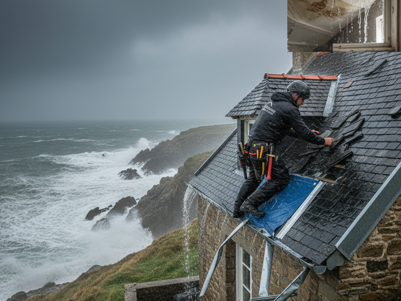Toitures à Morgat : la tempête frappe fort, agissez vite !