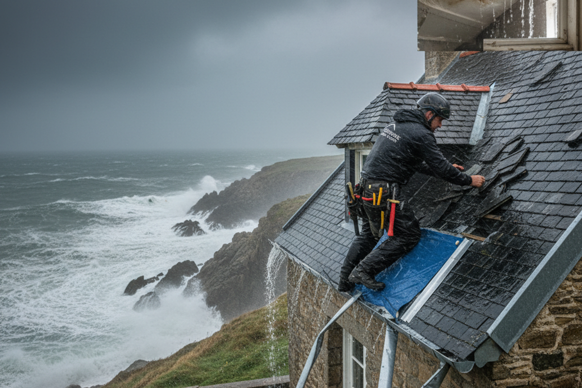 Toitures à Morgat : la tempête frappe fort, agissez vite !