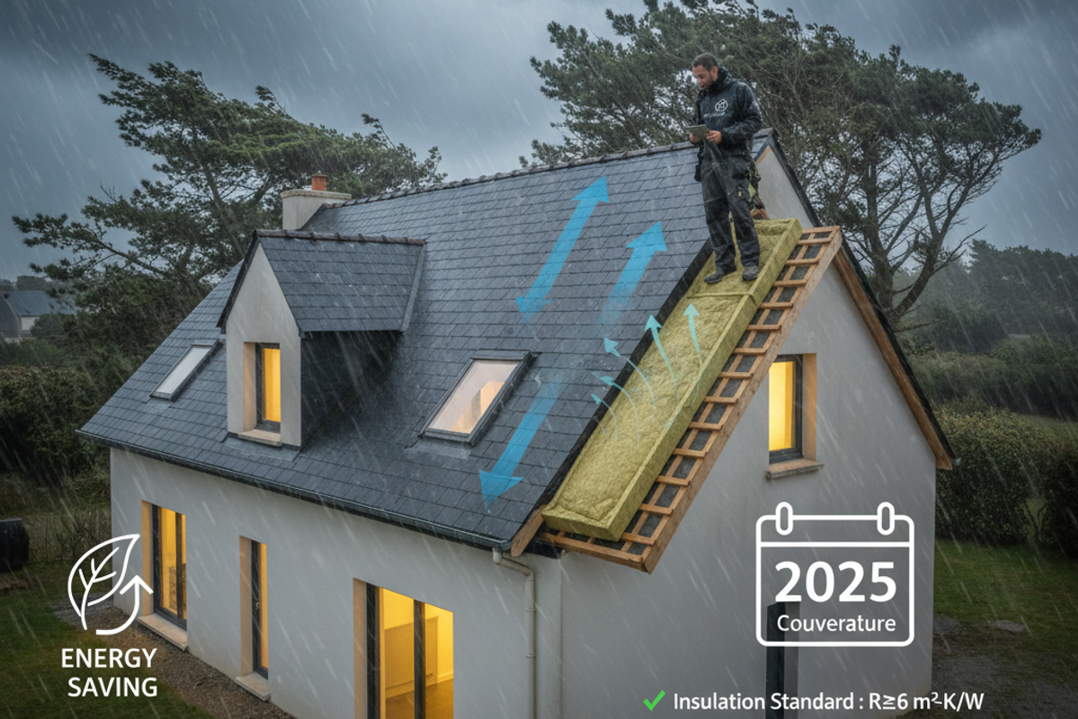 Isolation toiture Sarking 2025 : Guide complet pour Finistère