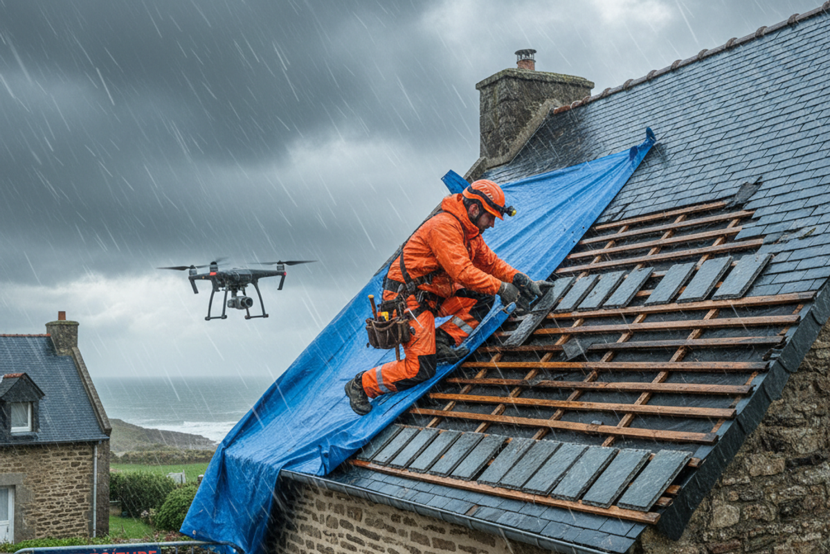 Réparation toiture urgente à Brest en 2026 : Protégez votre maison sans délai