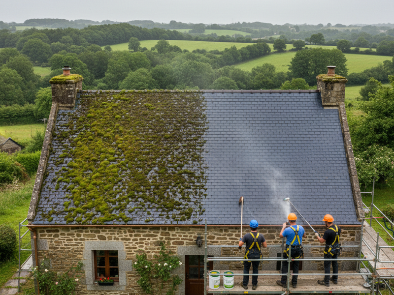 Démoussage de toiture en Bretagne en 2025 : Le guide indispensable