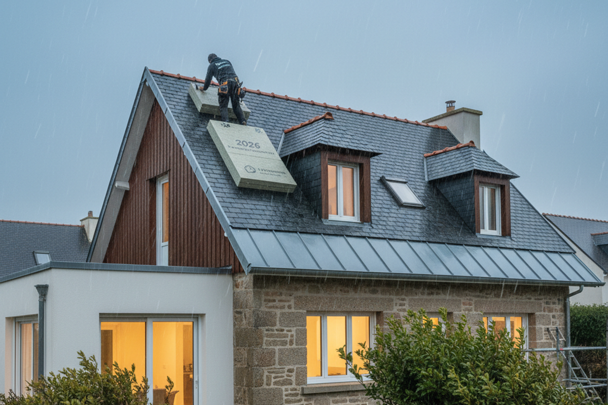 Isolation toiture par l’extérieur Sarking à Brest en 2026 : guide complet