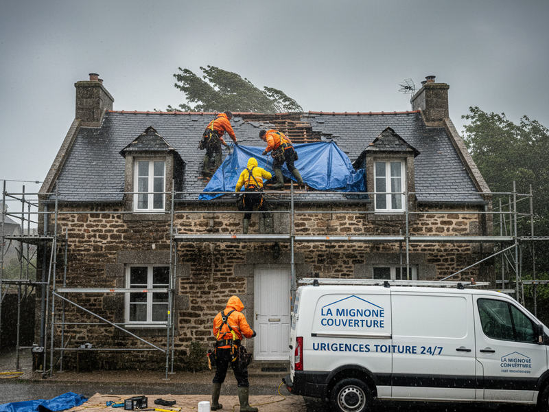Réparation toiture urgente à Brest : agissez avant la pluie