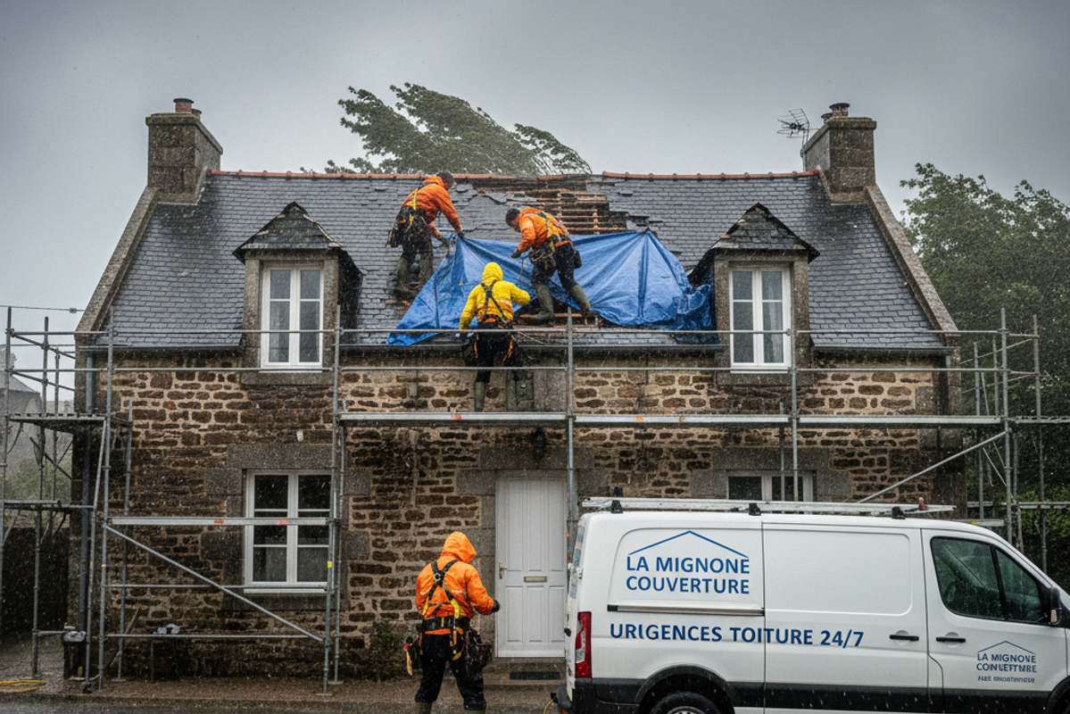 Réparation toiture urgente à Brest : agissez avant la pluie