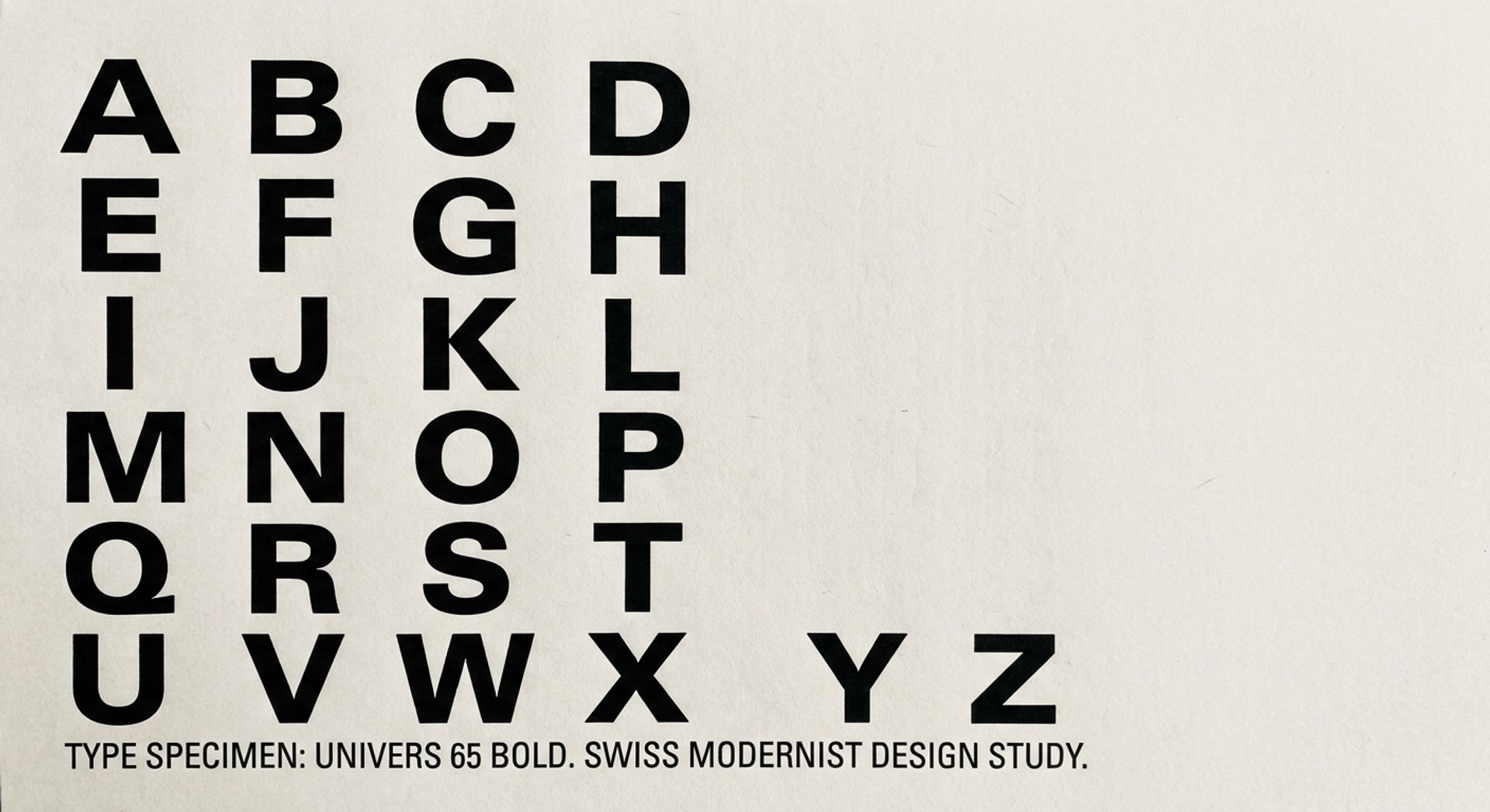 Studio Practice — Type Specimens
